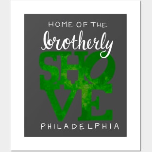 Brotherly Shove - Green Icon Posters and Art